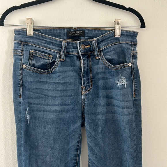 JUDY BLUE Relaxed Fit Distressed Jeans #JB8289DK, Size 5/27 - Picture 2 of 7